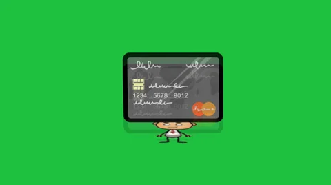 Smashed by a Credit Card Video stock 33890109
