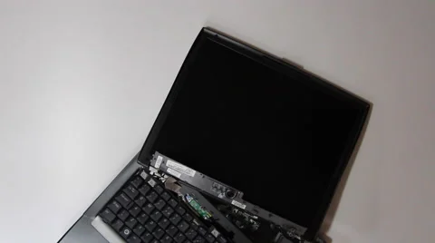 Smashed dead PC laptop 2 Stock Footage 41883073