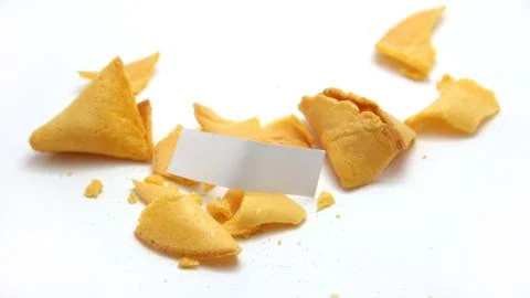 Smashed Fortune Cookie Stock Photos
