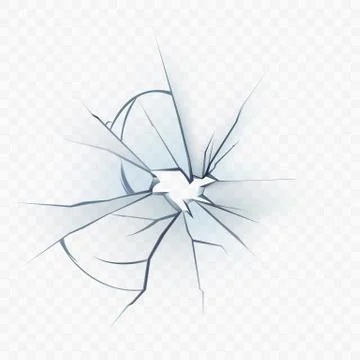 Smashed Glass Window Of Car Windshield Vector Ilustración de archivo