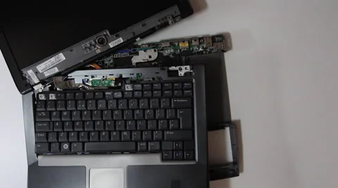 Smashed Laptop Stock Footage 41883120