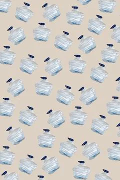 Smashed plastic bottles forming a pattern Foto stock