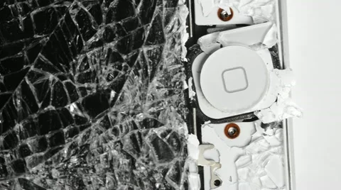 Smashed smartphone Stock Footage 22154276