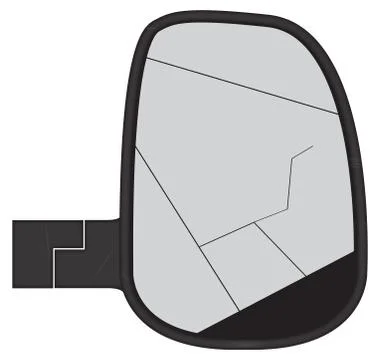 Smashed Truck Side Mirror Stock Illustration