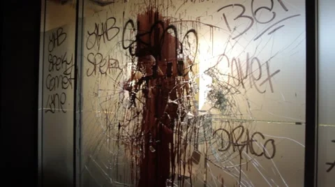 Smashed Window Abandoned Building Stock Footage 52311676