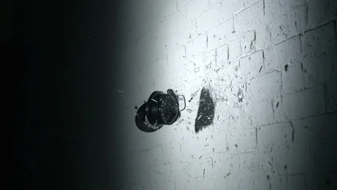 Smashing clock, Slow Motion Video stock 85654679