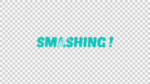 Smashing! comic book text effect image on transparent background. Illustrazione stock