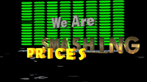 Smashing the Competition &amp; Price (Version 1) Stock Footage 34224484