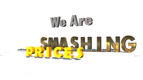 Smashing the Competition &amp; Price (Version 2) Stock Footage 34223152