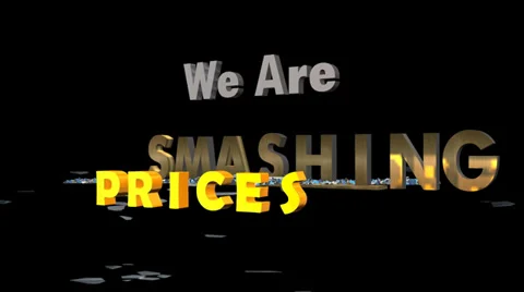 Smashing the Competition &amp; Price (Version 3) Stock Footage 34223078