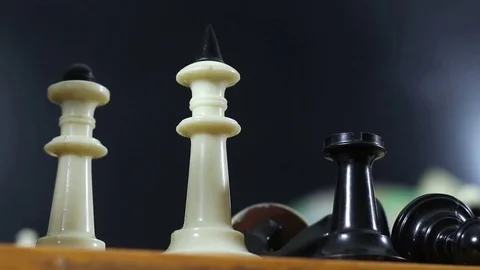 Smashing move the white king Stock Footage 77278772
