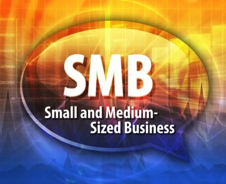 SMB acronym word speech bubble illustration Stock Illustration