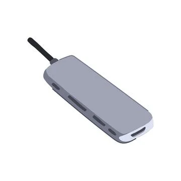 Smcable multi device charging station cartoon vector illustration 스톡 일러스트