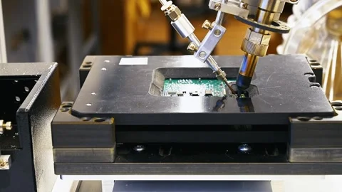 SMD component clamber. Surface mount technology Stock Footage 259687337