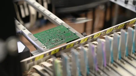 SMD component clamber. Surface mount technology Stock Footage 259687338