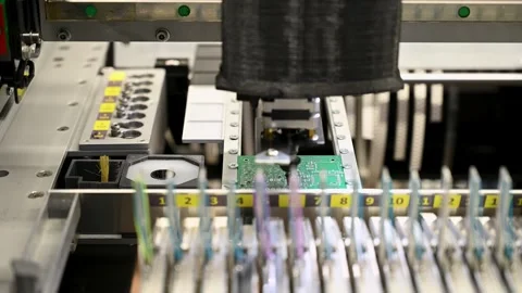 SMD component clamber. Surface mount technology Stock Footage 259687340