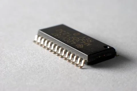 SMD electronic chips in SOIC case Stock Photos