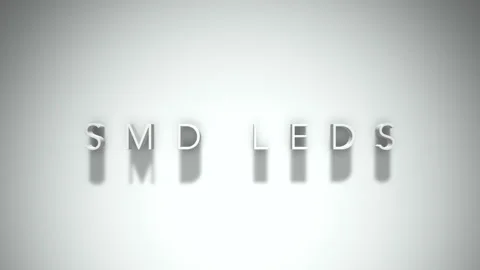 Smd leds 3D title animation with shadows on a white background Stock Footage 297796740