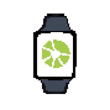 Smdevice smart watch pixel art vector illustration Stock Illustration