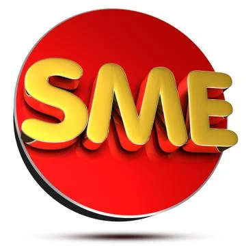 Sme 3D.(with Clipping Path). Stock-Illustration