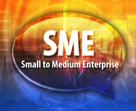 SME acronym word speech bubble illustration Stock Illustration