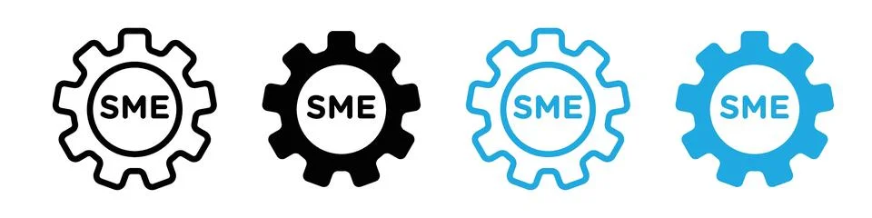 SME icon logo set vector Stock Illustration