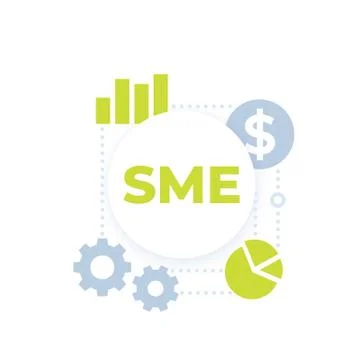 SME, small and medium enterprise vector icon Stock Illustration