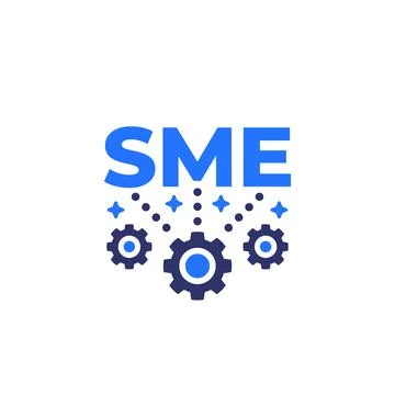 SME, small and medium enterprise icon on white Stock Illustration