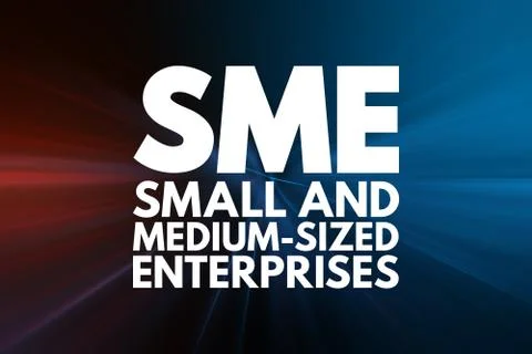 SME - Small And Medium-sized Enterprises acronym, business concept background Stock Illustration