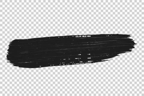 A smear of black paint . on an empty background. PNG Foto stock