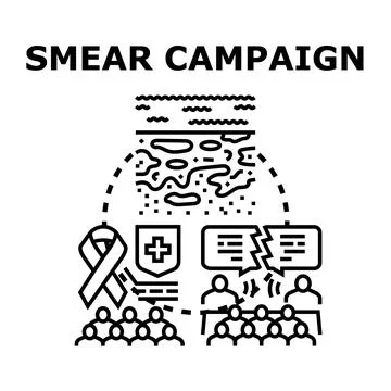 Smear campaign concept with reputation damage and negative information Stock Illustration