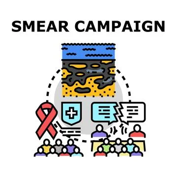 Smear campaign concept with reputation damage and negative information Stock Illustration