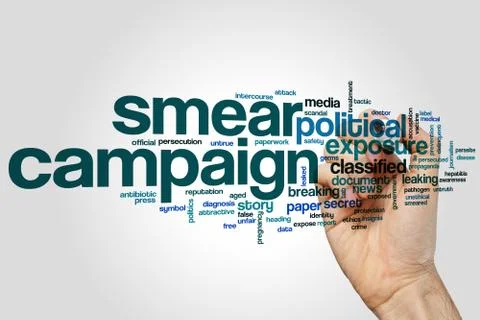Smear campaign word cloud 写真素材