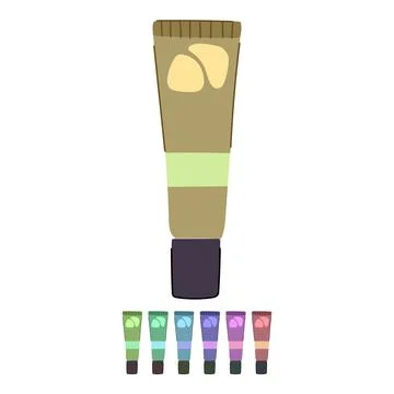 Smear foundation cream vector cartoon graphic Stock Illustration