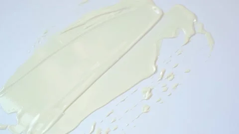Smear of moisturizer moisturizing cream isolated on white background close-up Stock Footage 221456963