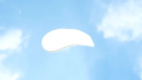 Smear of moisturizing cream against background of sky and clouds, top view. Stock Footage 278206388