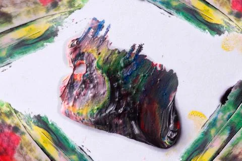 Smear paint Stock Photos