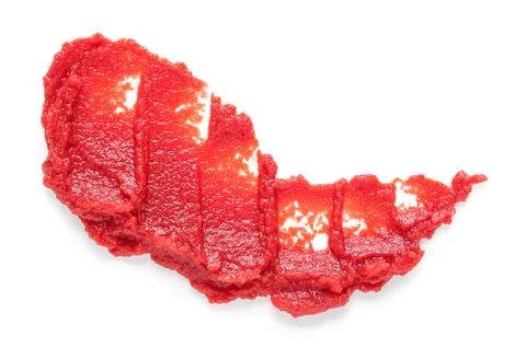 Smear of tomato paste on white background Stock Photos