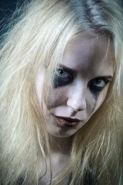 Smeared cosmetics crying Photos