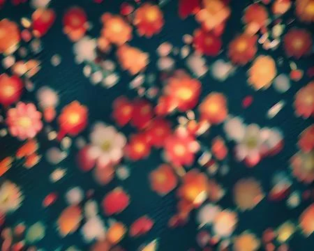 Smeared floral seamless pattern. Large blurred roses buds. Stock Illustration