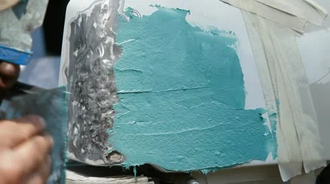 Smearing putty Stock-Footage 22421269