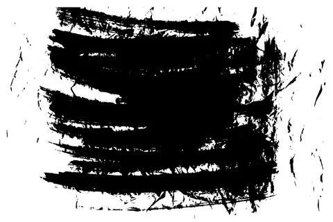 Smears of black ink on a white background. Grunge texture. Abstract, vector Stock Illustration
