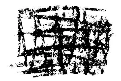 Smears of black ink on a white background. Grunge texture. Abstract, vector Stock Illustration