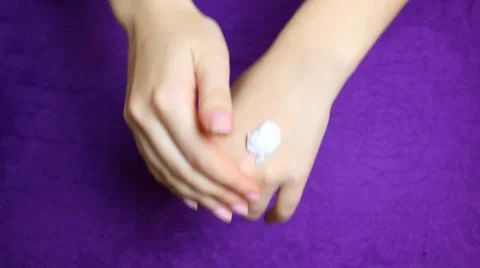Smears Hand Moisturizer Timelapse Video stock 30139916