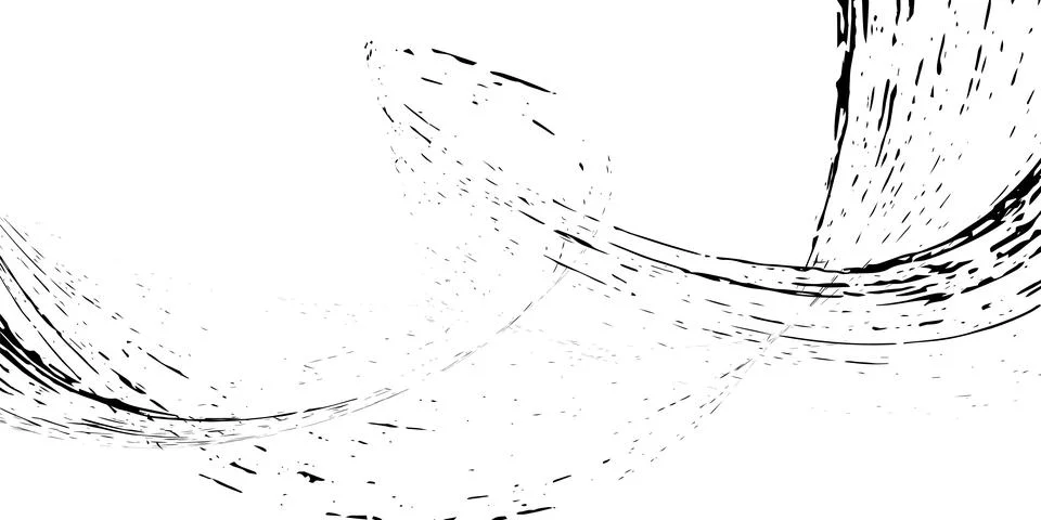 Smears or splashes of black paint on a white background. Dust and debris are  Stock Illustration