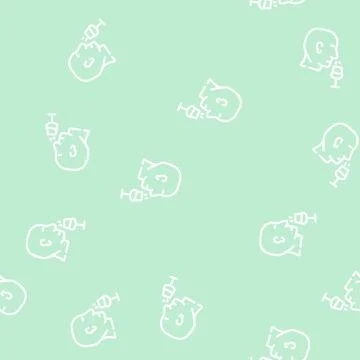 Smell aromatic wine line vector seamless pattern Stock Illustration