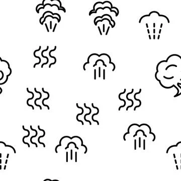 Smell Cloud Vector Seamless Pattern 스톡 일러스트