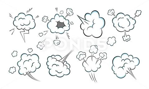 Comic cartoon pop art background with cloud Stock Vector