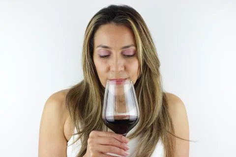 Smelling wine Фото