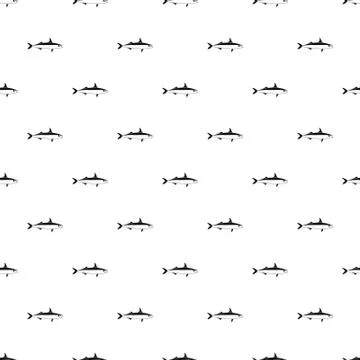 Smelt fish pattern, simple style Stock Illustration